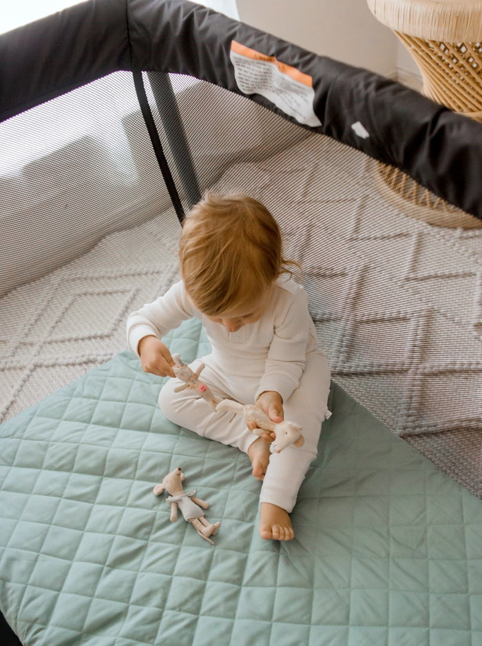 Bambella Waterproof Porta Cot Sheet |  Lagoon