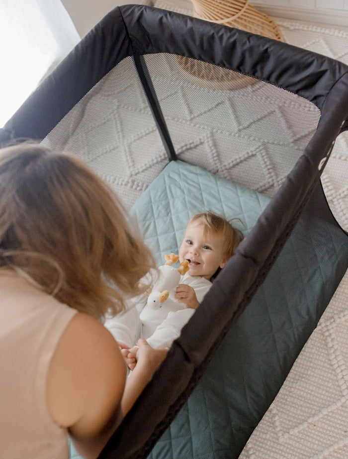 Bambella Waterproof Porta Cot Sheet |  Lagoon