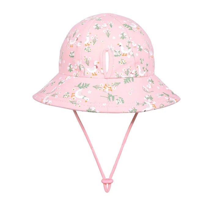 Bedhead Kids Ponytail Bucket Sun Hat - Pink Quackers