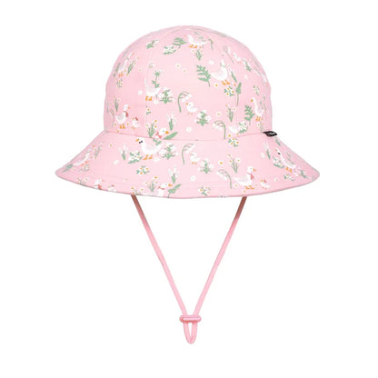 Bedhead Kids Ponytail Bucket Sun Hat - Pink Quackers