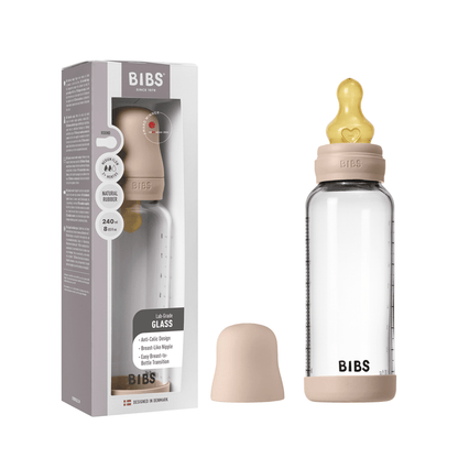 BIBS Baby Glass Bottle Complete Set 240ml | Blush
