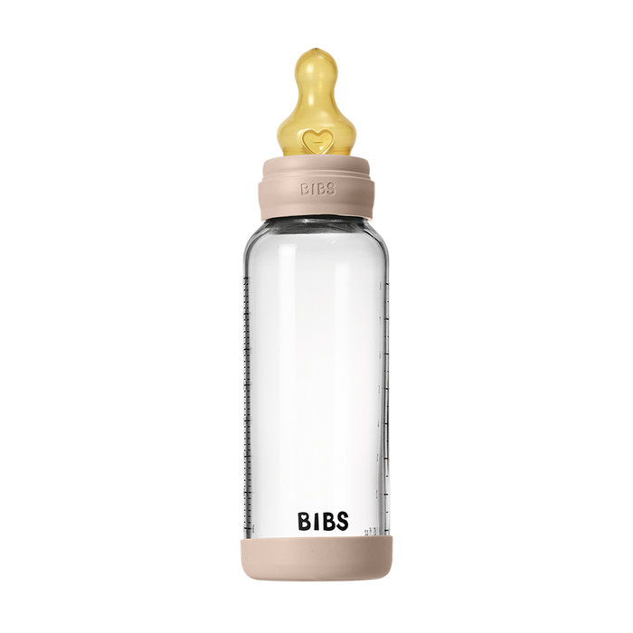 BIBS Baby Glass Bottle Complete Set 240ml | Blush