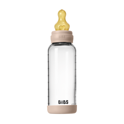 BIBS Baby Glass Bottle Complete Set 240ml | Blush