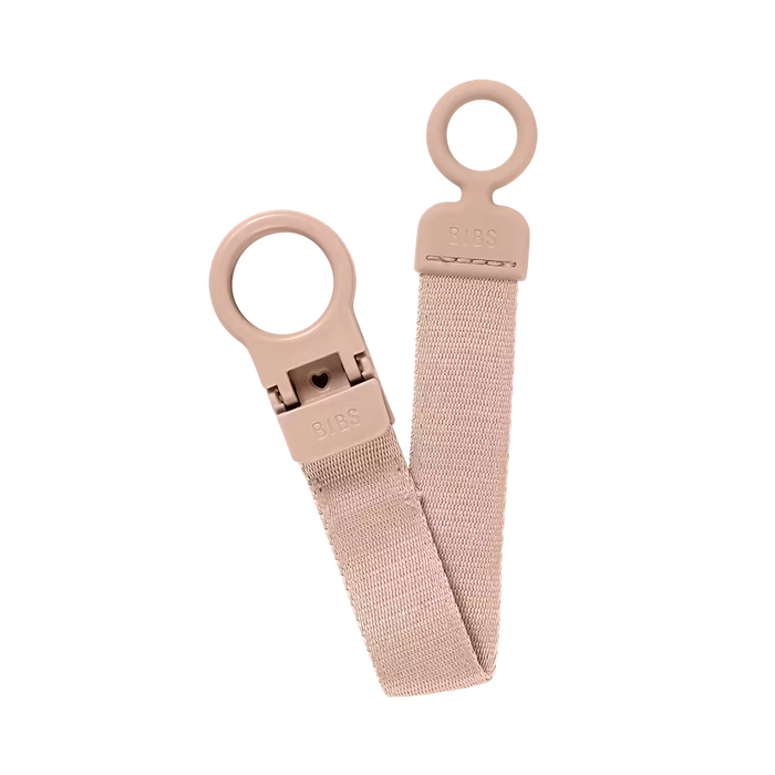 BIBS Loop Pacifier Clip | Blush