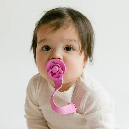 BIBS Loop Pacifier Clip | Bubblegum