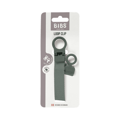 BIBS Loop Pacifier Clip | Pine