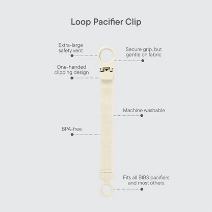 BIBS Loop Pacifier Clip | Pine