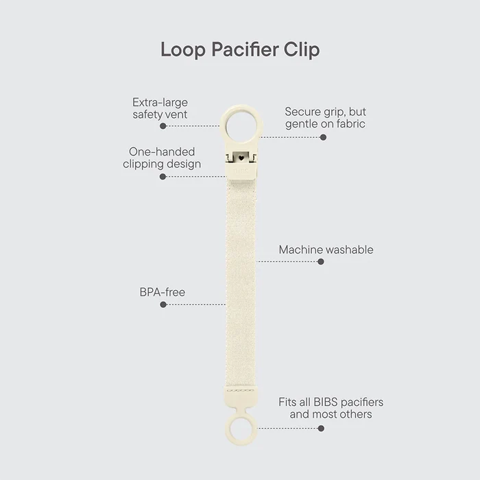 BIBS Loop Pacifier Clip | Sage