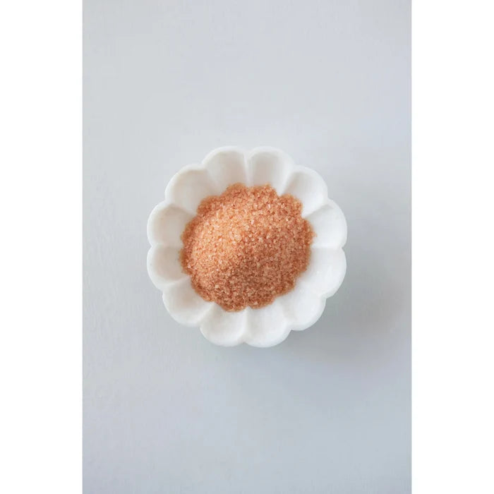 Carved Marble Flower Shaped Dish
