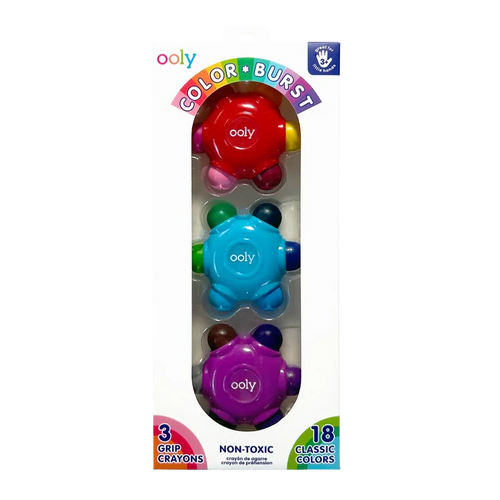 Color Burst Grip Crayons - Set of 3