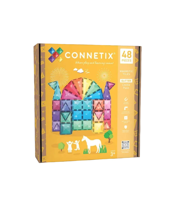 Connetix Magnetic Tiles Glitter Castle 48p Pack