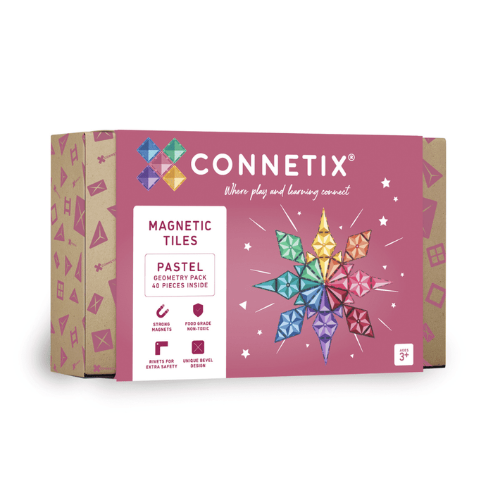 Connetix Magnetic Tiles Pastel Geometry Pack 40 Piece