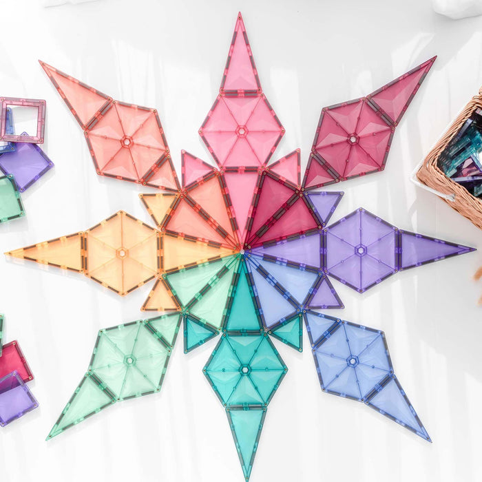 Connetix Magnetic Tiles Pastel Geometry Pack 40 Piece