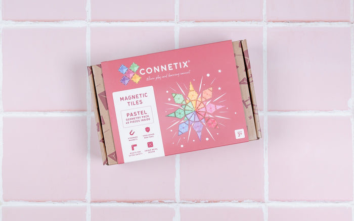 Connetix Magnetic Tiles Pastel Geometry Pack 40 Piece