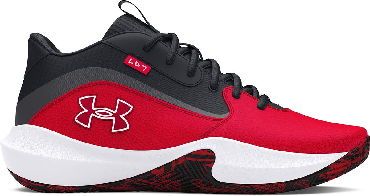 Men's/Women's Under Armour Lockdown 7 Basketball Shoes "Red Black"