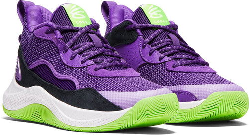 Big Kids' Under Amour Curry 3Z 24 Suede Basketball Shoes "Lavish Purple"