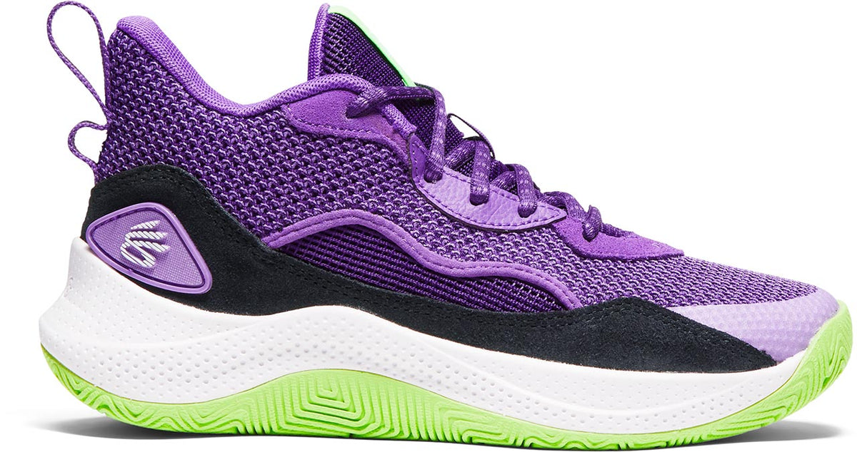 Big Kids' Under Amour Curry 3Z 24 Suede Basketball Shoes "Lavish Purple"