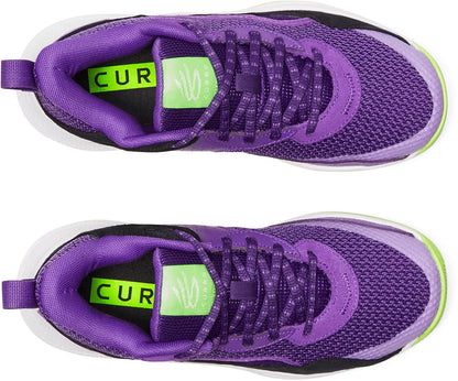 Big Kids' Under Amour Curry 3Z 24 Suede Basketball Shoes "Lavish Purple"