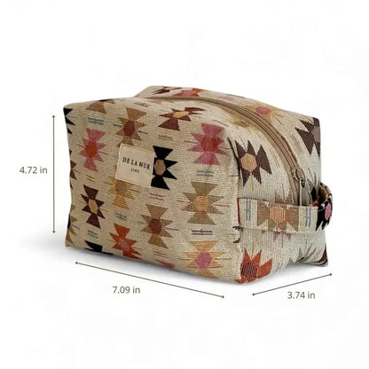 De La Mur Lines - Squared Makeup Bag in Royal
