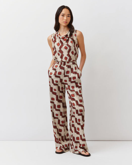 Diega - Portorico Pant in Ecru Terre Noir