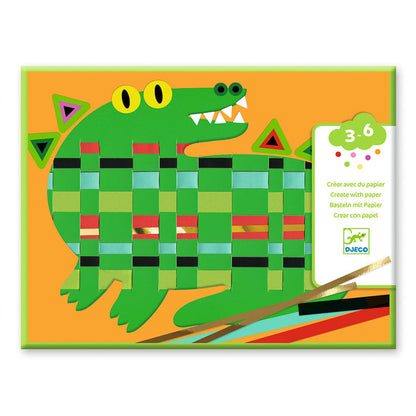 Djeco Animal Create with Paper Weaving Craft Set