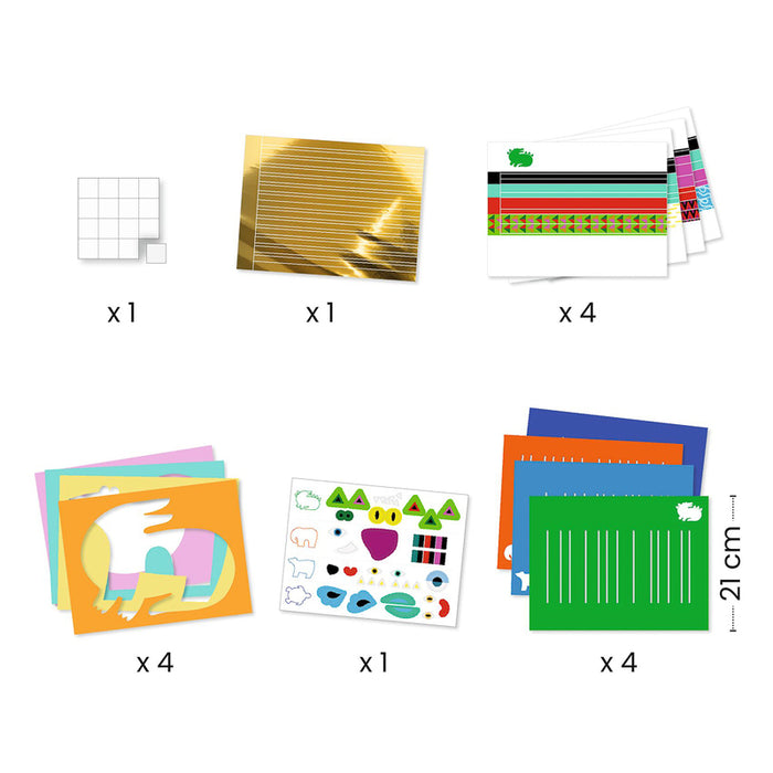 Djeco Animal Create with Paper Weaving Craft Set