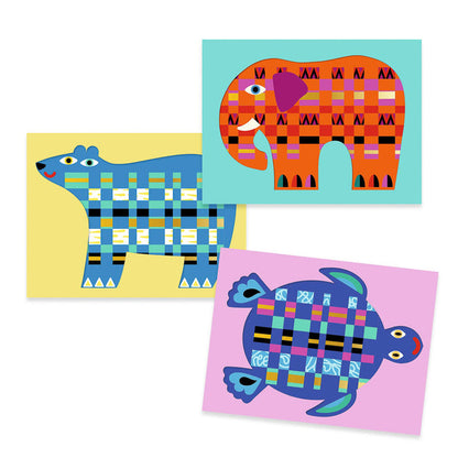 Djeco Animal Create with Paper Weaving Craft Set