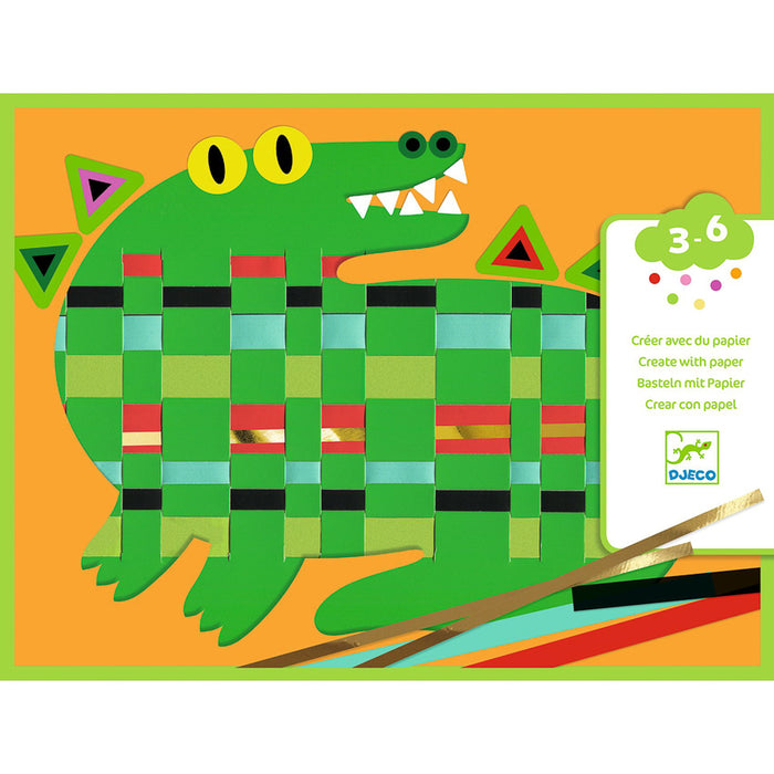 Djeco Animal Create with Paper Weaving Craft Set
