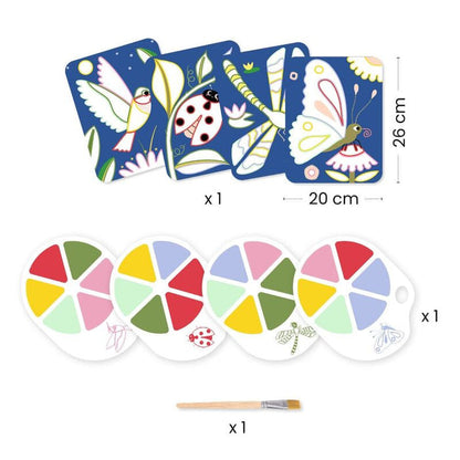 Djeco Creepy Crawlies Bug Painting Set with Palette