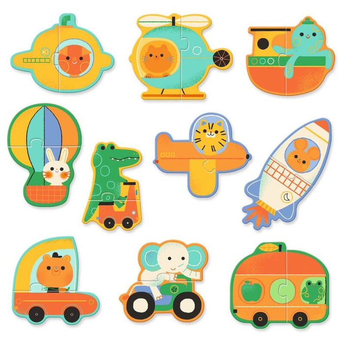 Djeco Duo Vehicles 20pc Puzzle Set