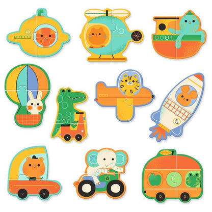 Djeco Duo Vehicles 20pc Puzzle Set