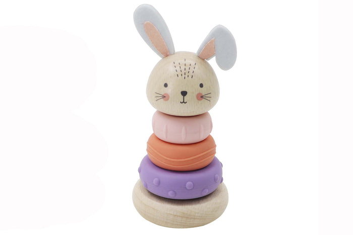 EcoStack Wooden Ring Stacker Toy - Bunny