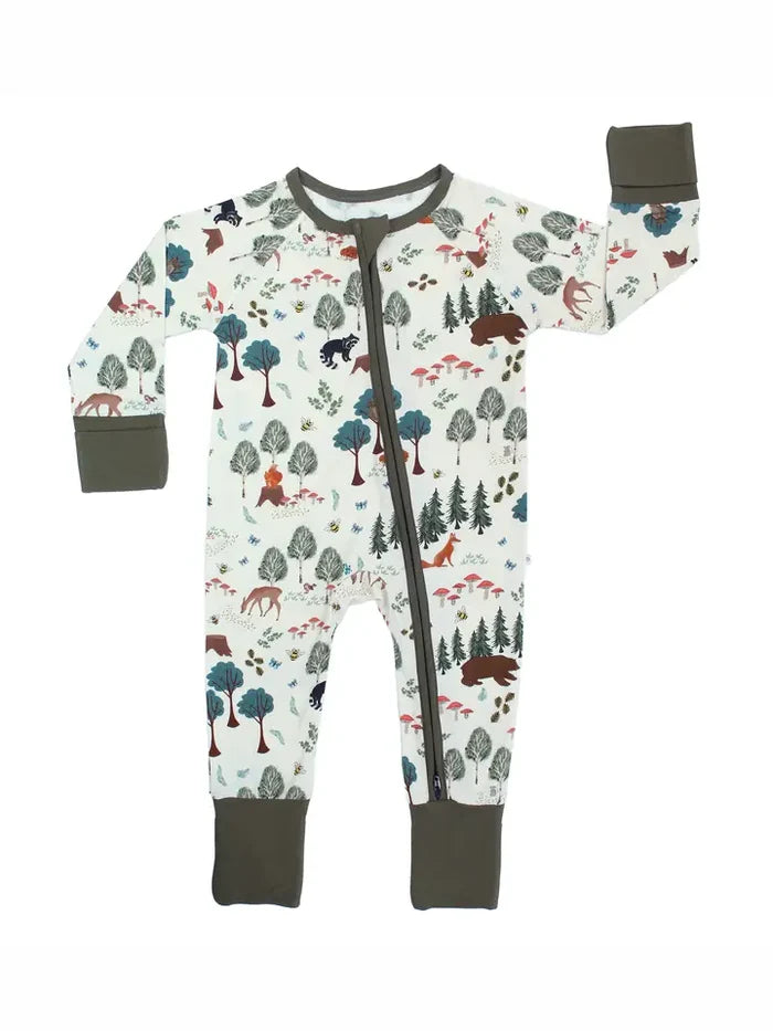 Emerson and Friends - In the Woods Bamboo Convertible Baby Pajamas