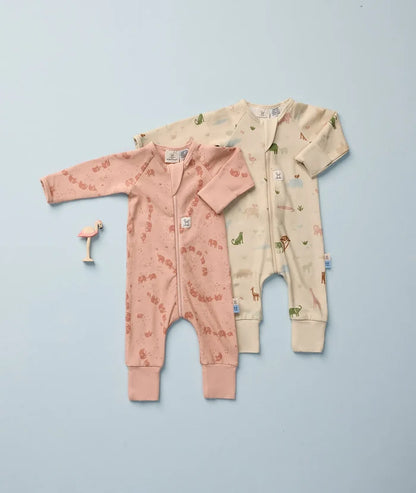 ergoPouch Layer | Long Sleeve Zip Bodysuit 0.2 TOG -  Elephant Parade