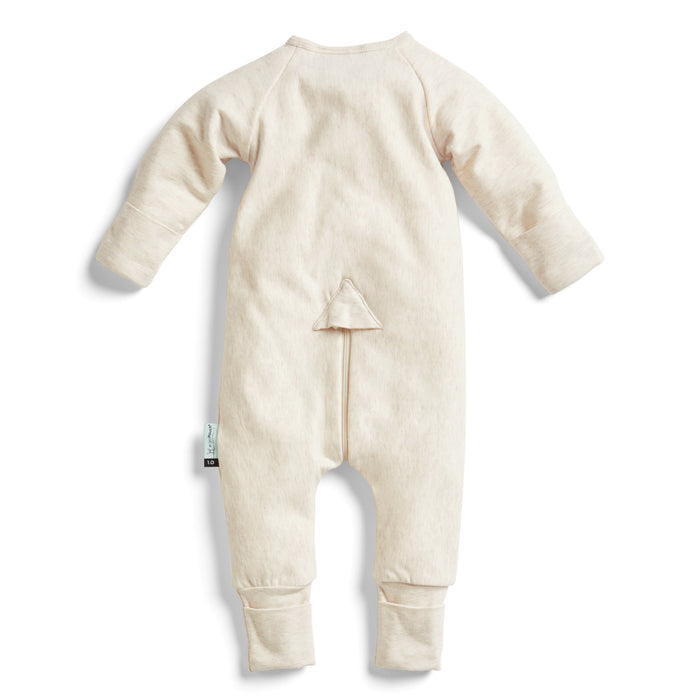ergoPouch Layer | Long Sleeve Zip Bodysuit 0.2 TOG - Oatmeal Marle