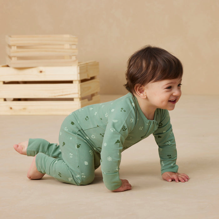 ergoPouch Layer | Long Sleeve Zip Bodysuit 0.2 TOG - Sweet Orchard