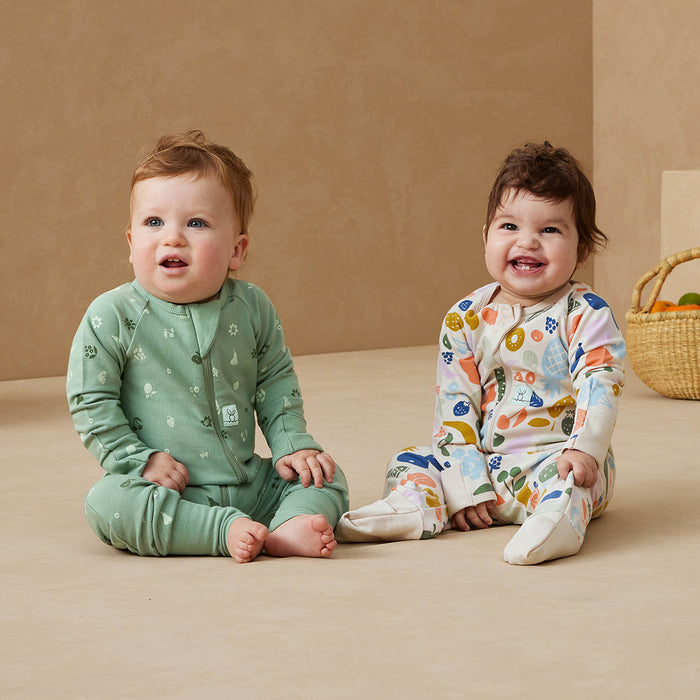 ergoPouch Layer | Long Sleeve Zip Bodysuit 0.2 TOG - Sweet Orchard
