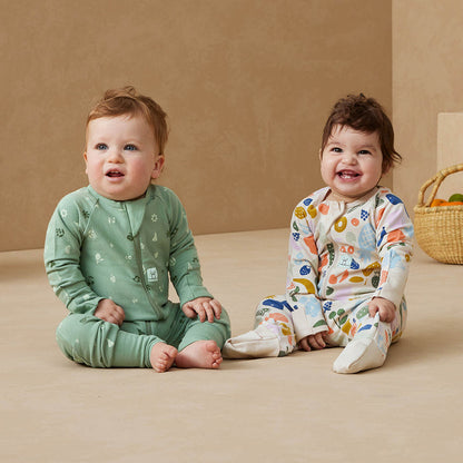 ergoPouch Layer | Long Sleeve Zip Bodysuit 0.2 TOG - Sweet Orchard