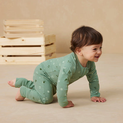 ergoPouch Layer | Long Sleeve Zip Bodysuit 1.0 TOG - Sweet Orchard