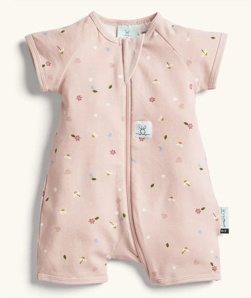 ergoPouch Layer | Short Sleeve Zip Bodysuit 0.2 TOG - Daises