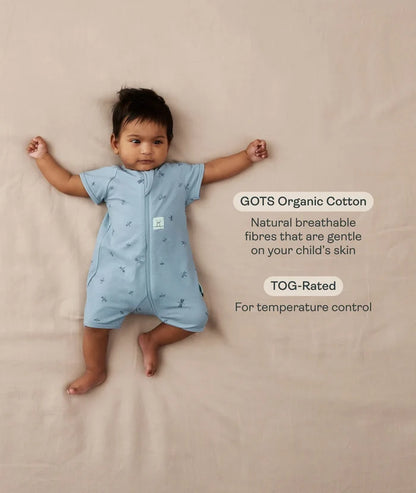 ergoPouch Layer | Short Sleeve Zip Bodysuit 0.2 TOG - Daises