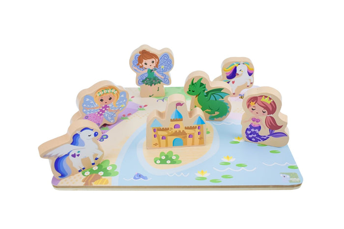Fantasy Fairytale Chunky Wooden Puzzle/Playset