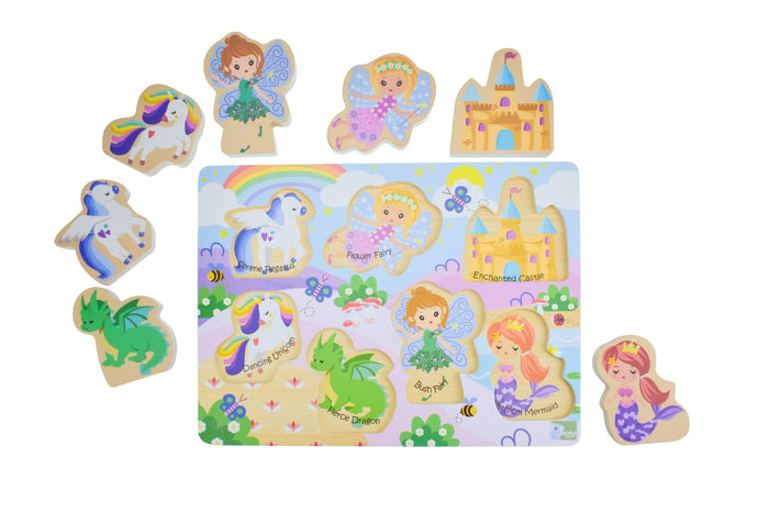Fantasy Fairytale Chunky Wooden Puzzle/Playset
