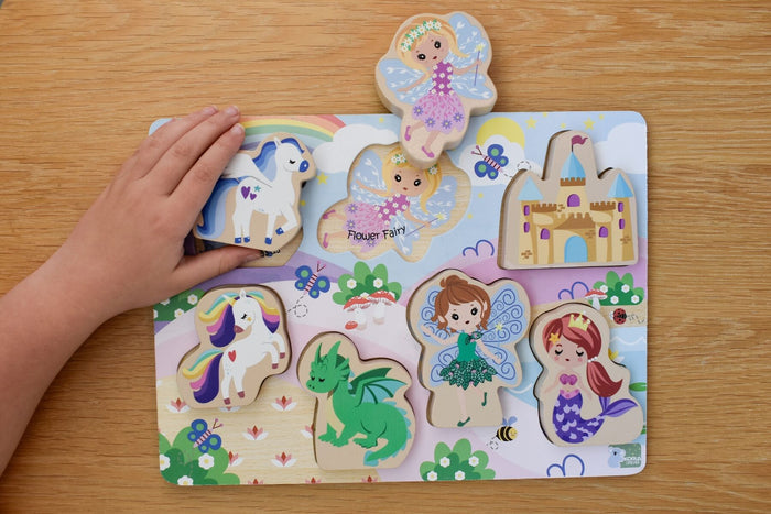 Fantasy Fairytale Chunky Wooden Puzzle/Playset
