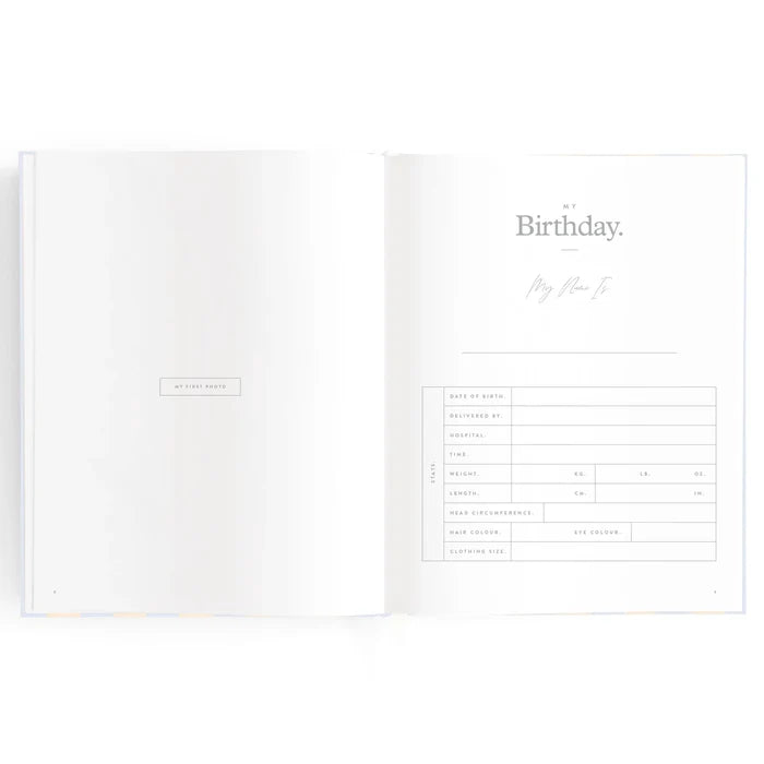 Fox & Fallow Baby Record Book - Cloud Stripe