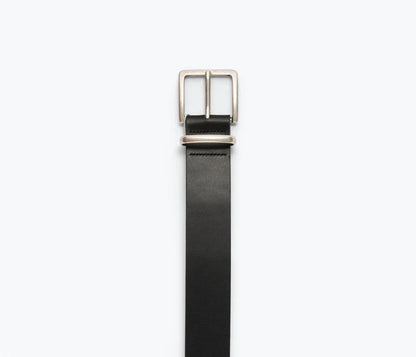 Freda Salvador – Randy Belt in Black Calf with Silver Hardware