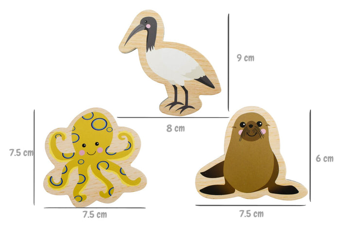 Fridge Friends 24 Piece Magnet Set -  Australian Sea Life