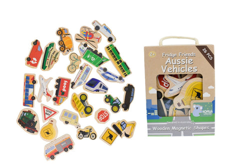 Fridge Friends 26 Piece Magnet Set -  Australian Vehicles