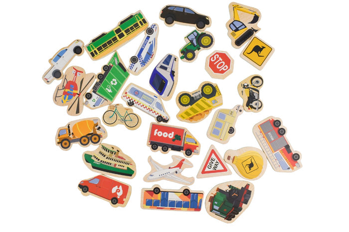 Fridge Friends 26 Piece Magnet Set -  Australian Vehicles
