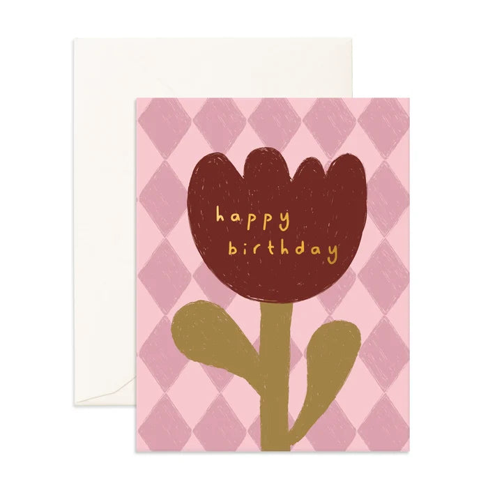 Happy Birthday Tulip Greeting Card